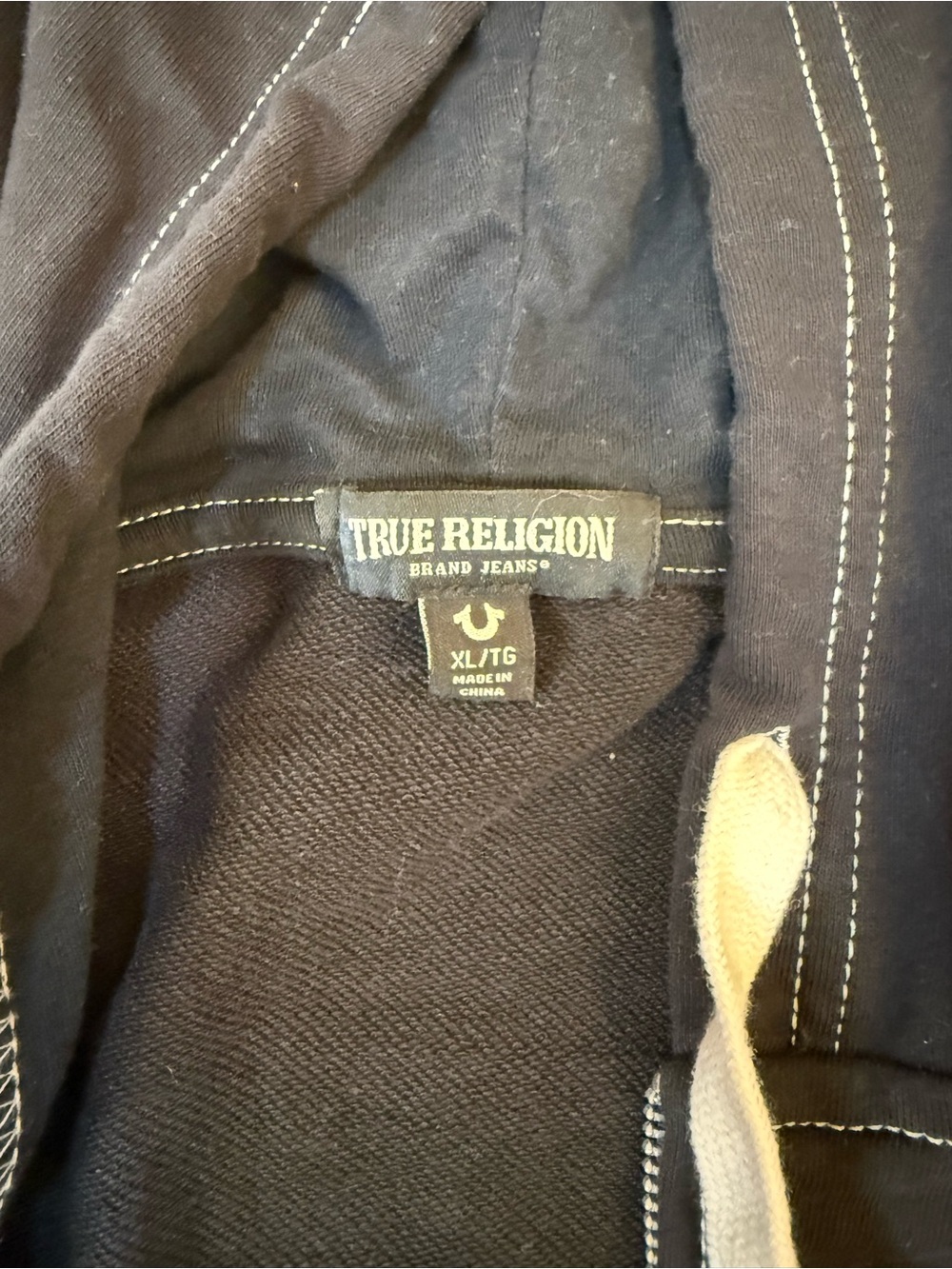 True Religion Buddha World Tour Full Zip Hoodie Men’s XL black y2k sweatshirt - Picture 5 of 5